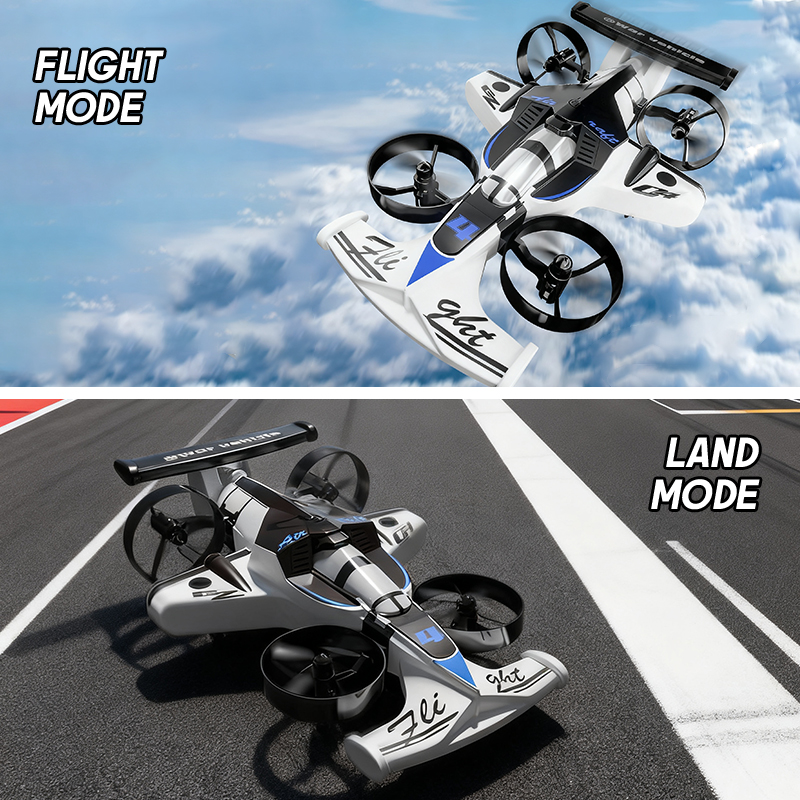 Kids Toys Helicopter - 2in1 Mini Drone Air-Ground Flying Car