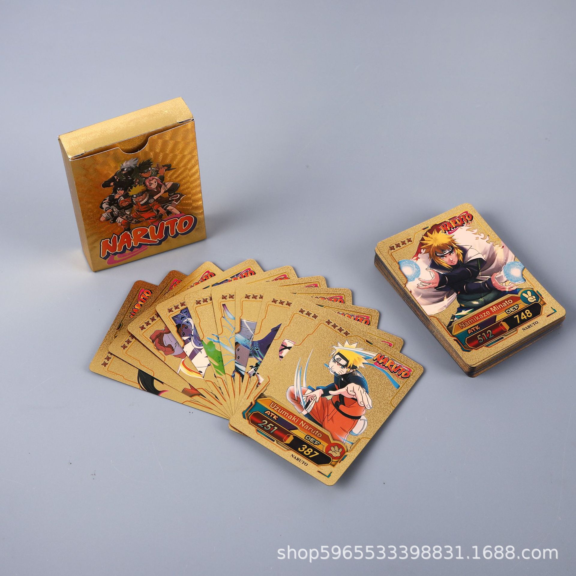 55pcs Naruto Card Gold English - đánh giá và giá Card Game Kids