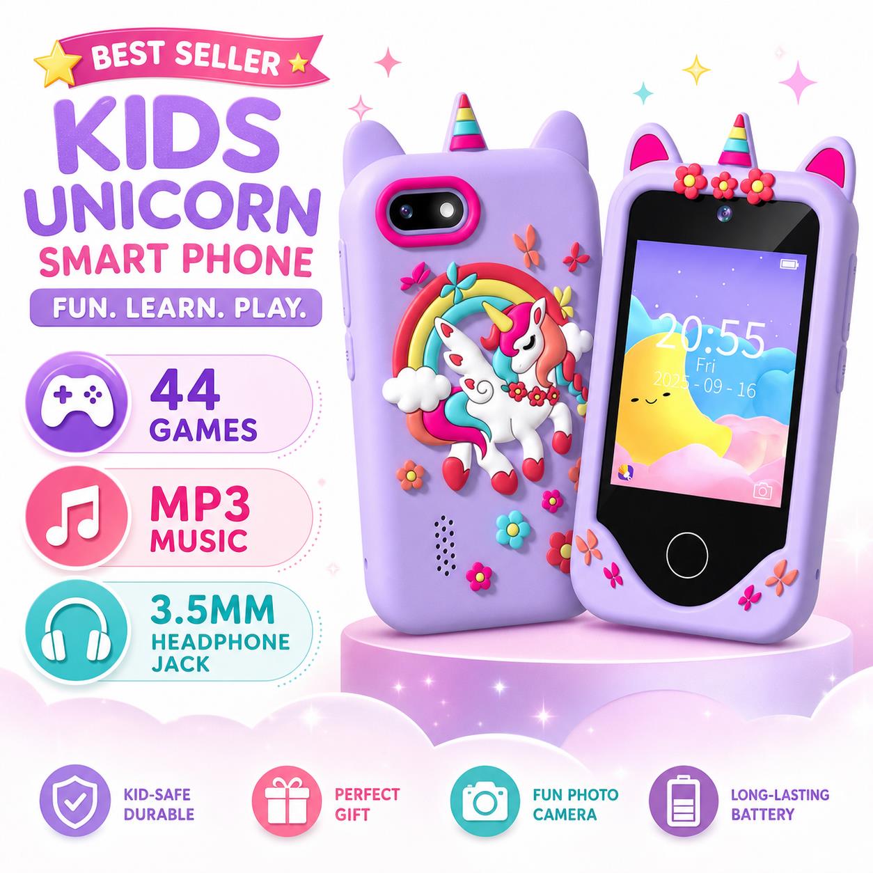 Kids Smart Toy phone 44 Puzzle - đánh giá và giá Kids Toys Smartphone