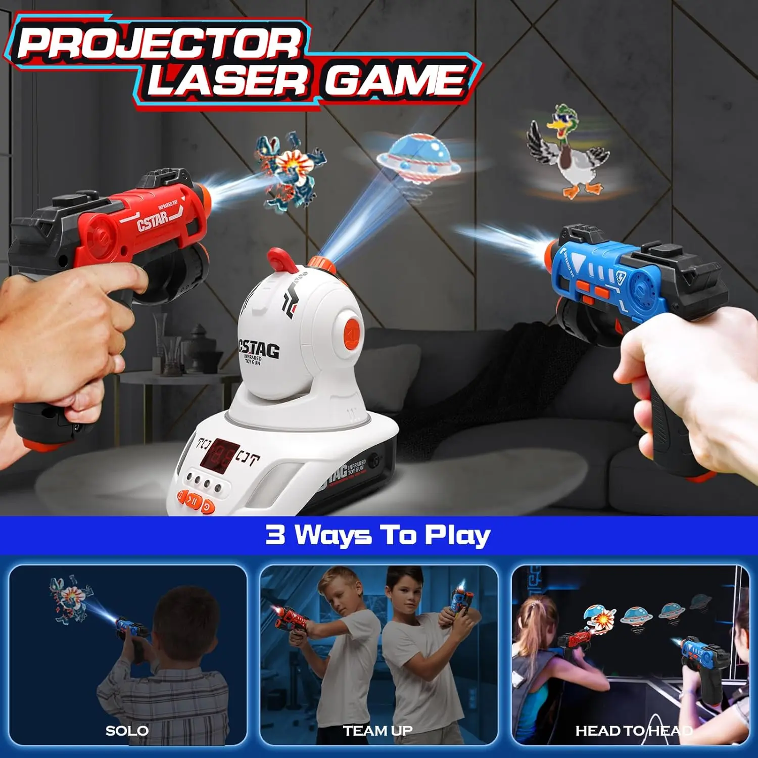 Laser Tag Gun Set with Project - đánh giá và giá Laser Tag Set Kids