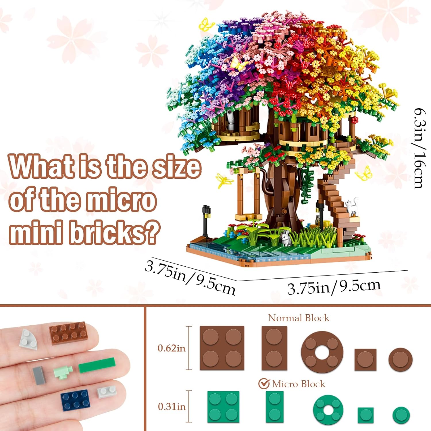 2338PCS DIY Rainbow Tree House - đánh giá và giá Kids Toys House